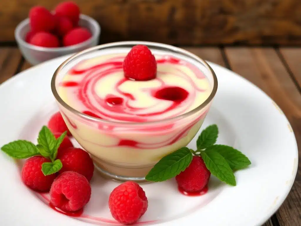 Serving Suggestions of Raspberry Swirl Custard Base Recipe