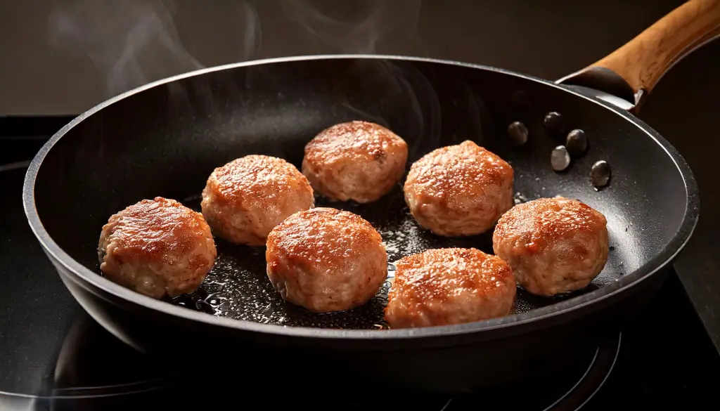 How to cook frozen meatballs in a pan