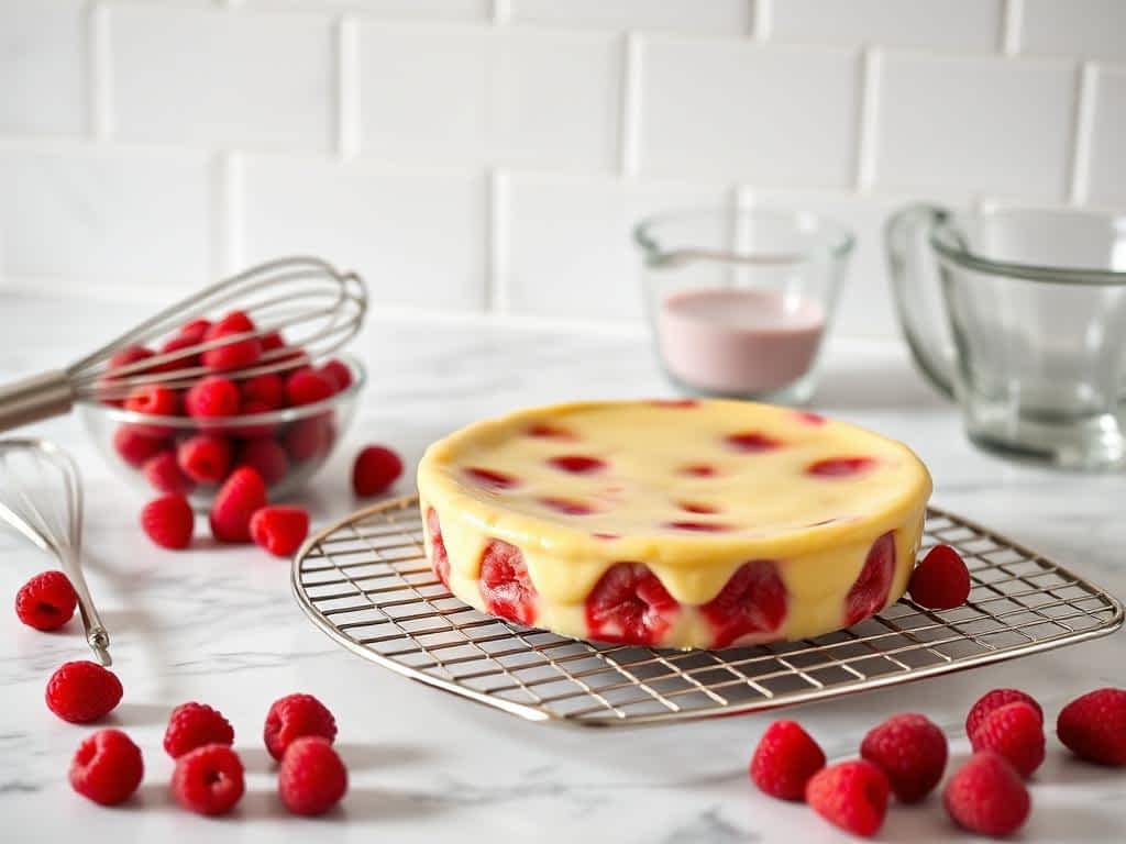 Old fashioned raspberry custard

