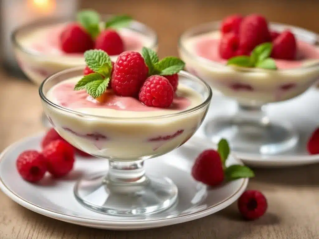 Old fashioned raspberry custard

