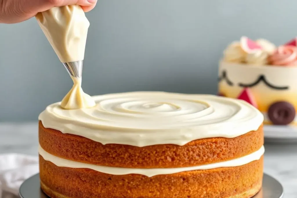 How to thicken cream cheese frosting for piping